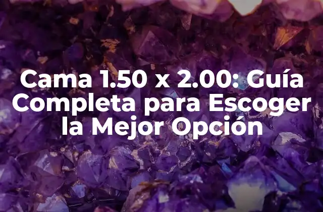 Cama 1.50 X 2.00: Guía Completa para Escoger la Mejor Opción