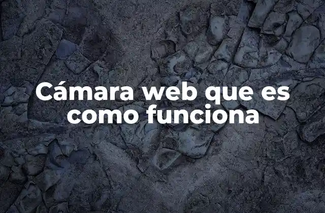 La evolución de las cámaras web en la tecnología moderna
