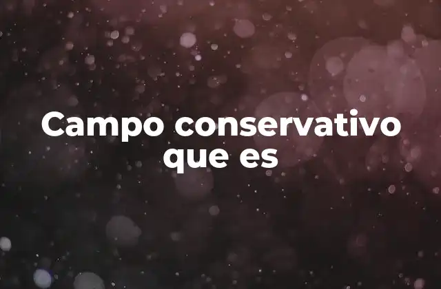 Campo Conservativo que es