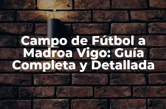 Campo de Fútbol a Madroa Vigo: Guía Completa y Detallada 2 Historia del Campo de Fútbol a Madroa Vigo
