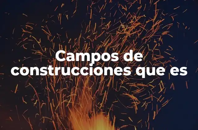 Campos de Construcciones que es