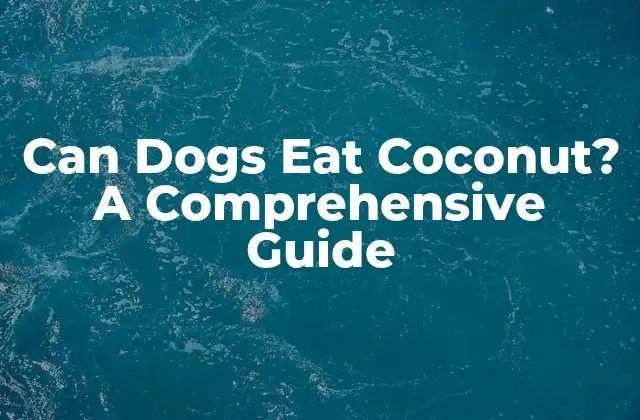 Can Dogs Eat Coconut? a Comprehensive Guide 2 The Nutritional Benefits of Coconut for Dogs