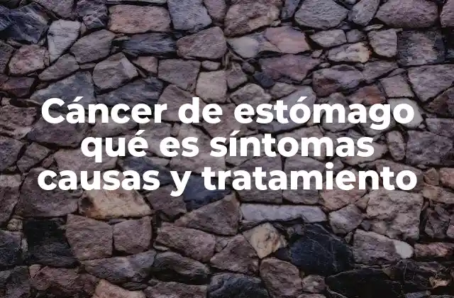 Cómo el estilo de vida influye en el desarrollo del cáncer de estómago