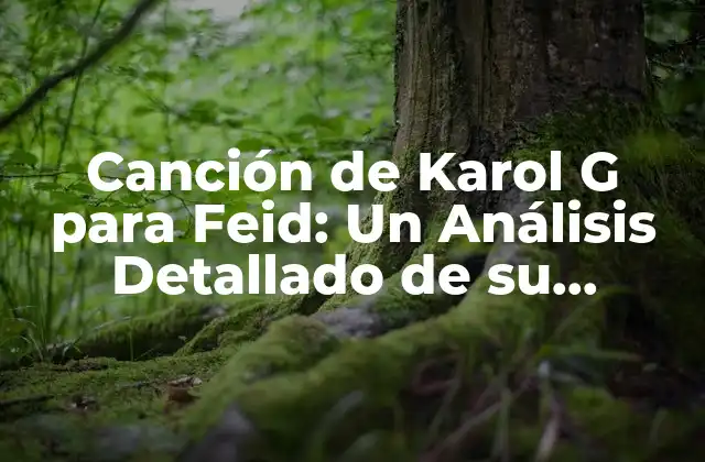 Canción de Karol G para Feid: un Análisis Detallado de Su Colaboración