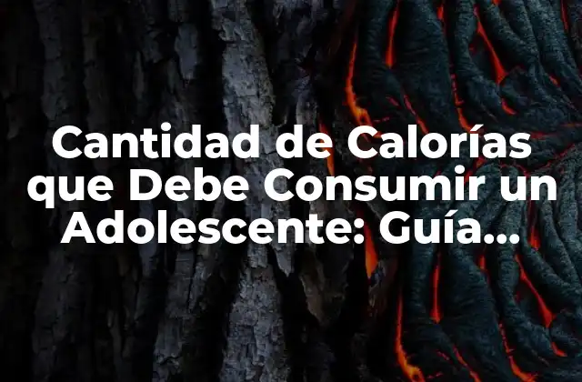 Cantidad de Calorías que Debe Consumir un Adolescente: Guía Completa
