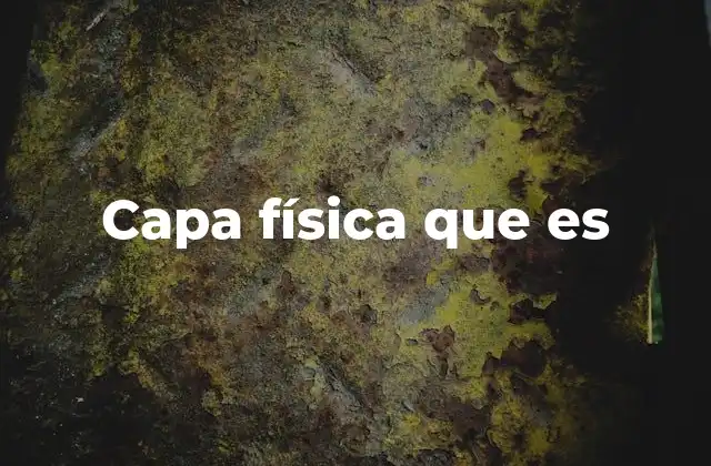 Capa Física que es