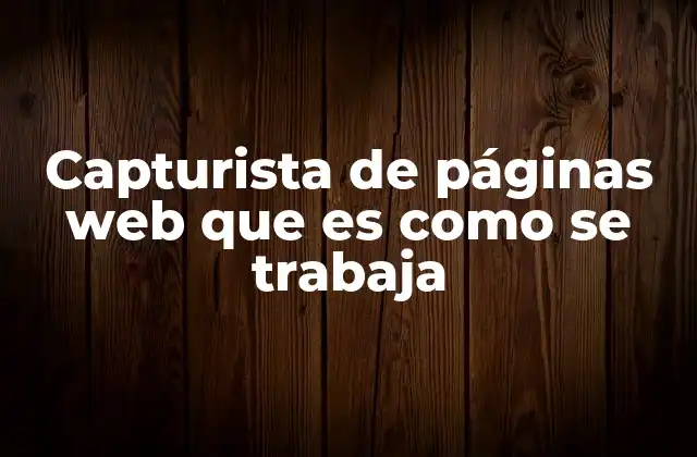 Capturista de Páginas Web que es como Se Trabaja 2 El papel del capturista en la digitalización moderna