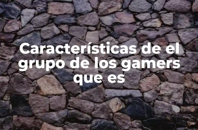 Características de el Grupo de los Gamers que es