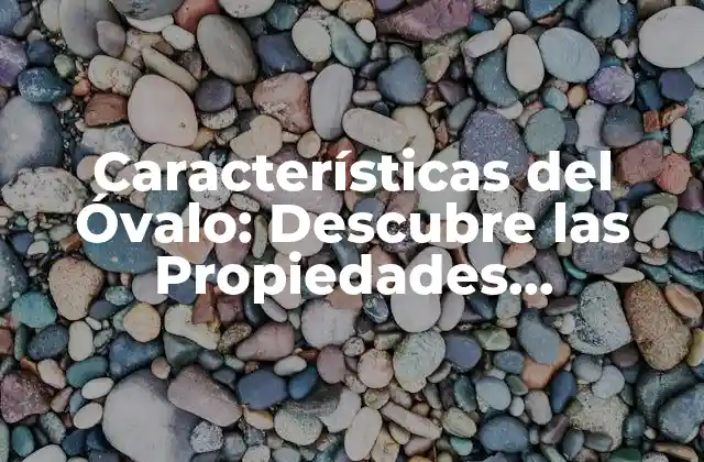 Características Del Óvalo: Descubre las Propiedades Geométricas de Esta Forma