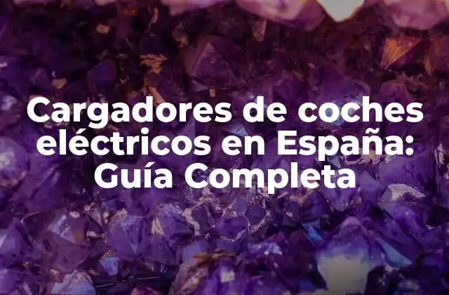 Cargadores de Coches Eléctricos en España: Guía Completa