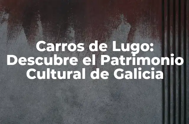 Carros de Lugo: Descubre el Patrimonio Cultural de Galicia