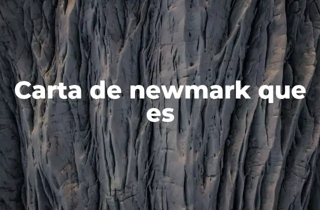 Carta de Newmark que es