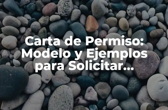 Carta de Permiso: Modelo y Ejemplos para Solicitar Autorización