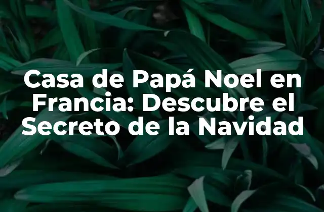 Casa de Papá Noel en Francia: Descubre el Secreto de la Navidad