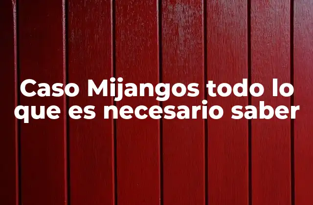 Caso Mijangos Todo Lo que es Necesario Saber