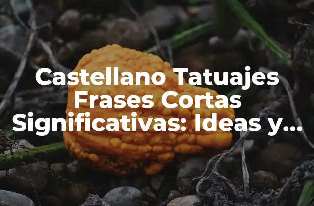 Castellano Tatuajes Frases Cortas Significativas: Ideas y Diseños Impactantes