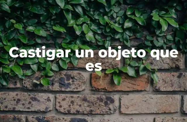 Castigar un Objeto que es