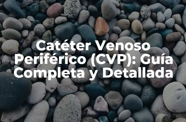 Catéter Venoso Periférico (cvp): Guía Completa y Detallada