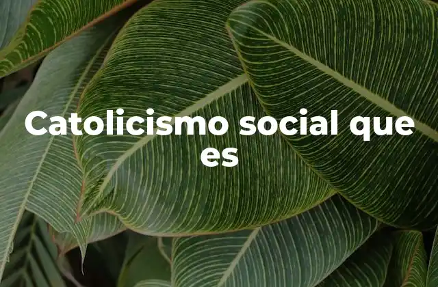 El catolicismo social y su influencia en la política moderna