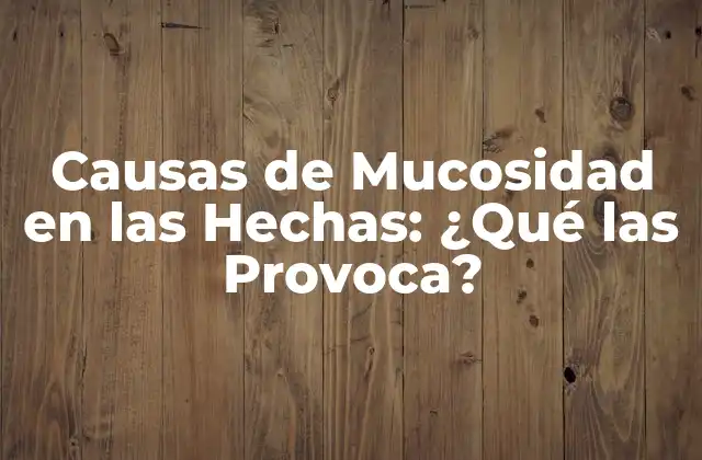 Causas de Mucosidad en las Hechas: ¿qué las Provoca? 2 Infecciones y Enfermedades que Causan Mucosidad en las Hechas