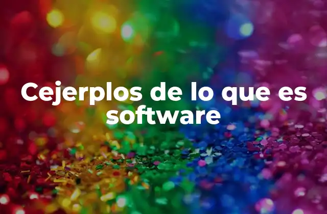 Cejerplos de Lo que es Software