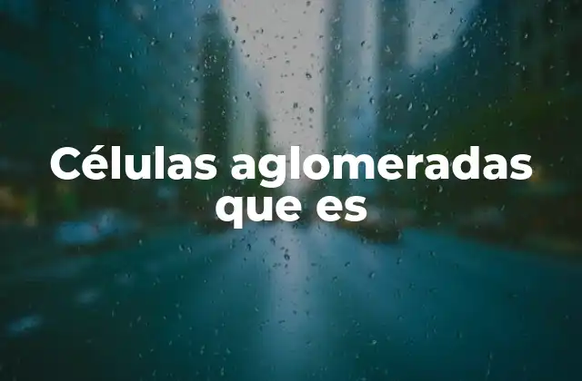 Células Aglomeradas que es