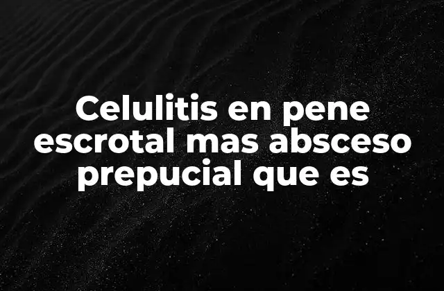 Celulitis en Pene Escrotal mas Absceso Prepucial que es