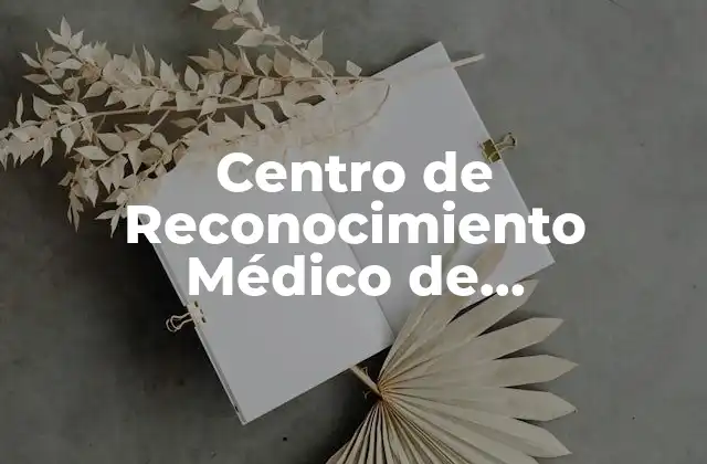 Centro de Reconocimiento Médico de Conductores Inmaculada – Certificación para Conductores