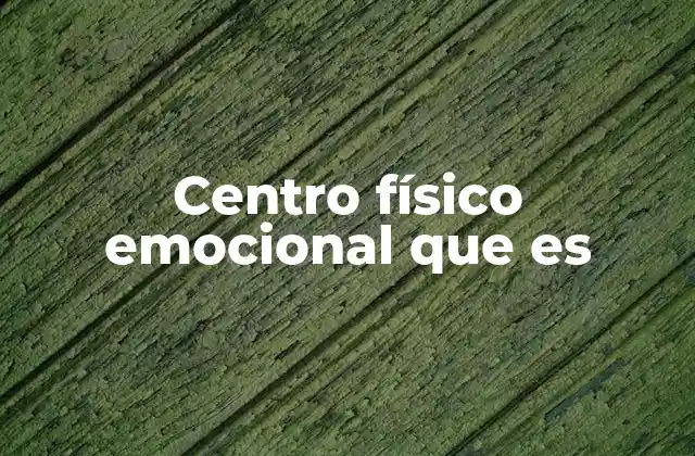Centro Físico Emocional que es