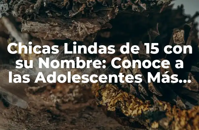 Chicas Lindas de 15 con Su Nombre: Conoce a las Adolescentes Más Bellas y Talentosas