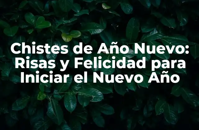 Chistes de Año Nuevo: Risas y Felicidad para Iniciar el Nuevo Año