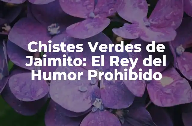 Chistes Verdes de Jaimito: el Rey Del Humor Prohibido