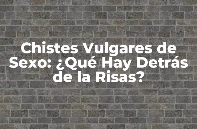 Chistes Vulgares de Sexo: ¿qué Hay Detrás de la Risas?
