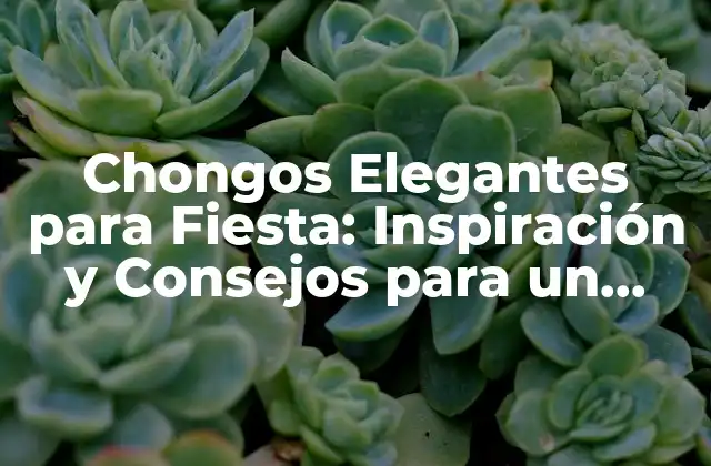 Chongos Elegantes para Fiesta: Inspiración y Consejos para un Look Imparable