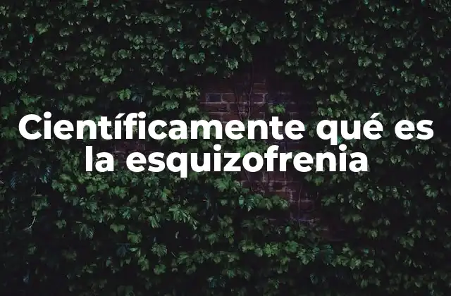 Científicamente Qué es la Esquizofrenia