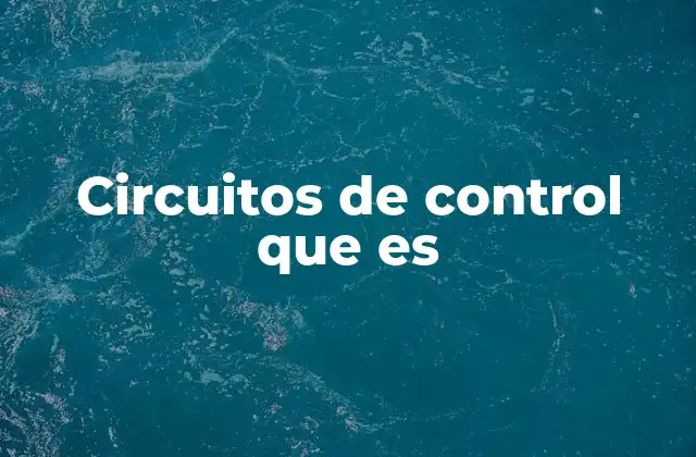 Circuitos de Control que es
