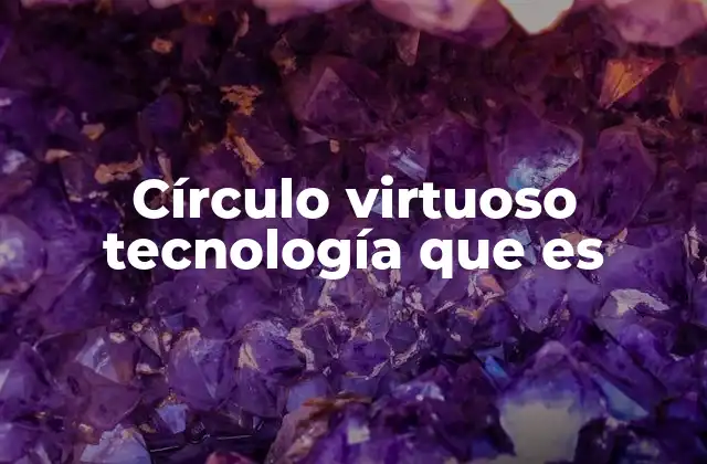 Círculo Virtuoso Tecnología que es