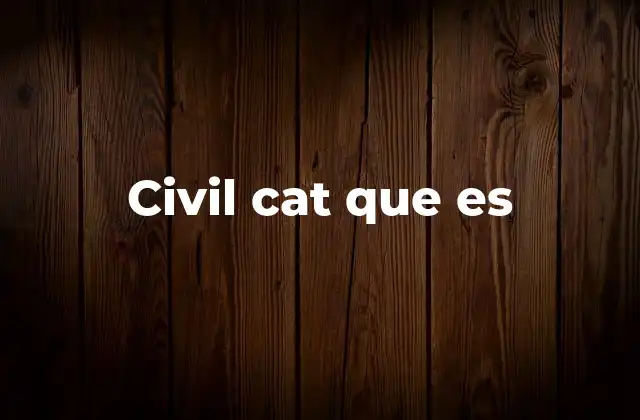 Civil Cat que es