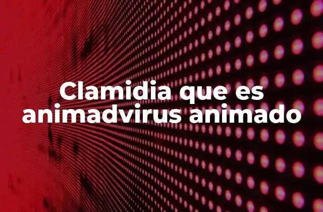Clamidia que es Animadvirus Animado
