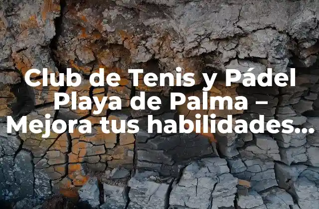 ¿Qué es el Club de Tenis y Pádel Playa de Palma?