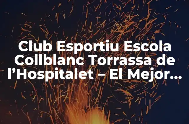Club Esportiu Escola Collblanc Torrassa de L’hospitalet – el Mejor Centro Deportivo para Jóvenes