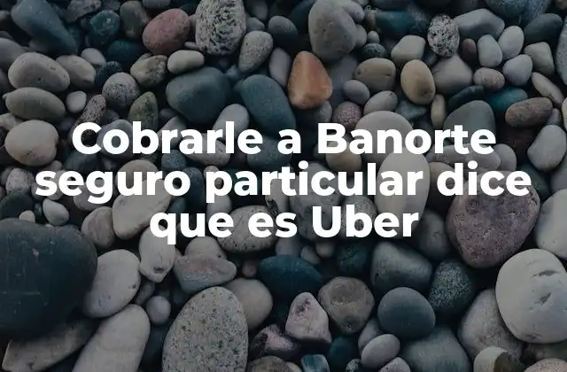 Cobrarle a Banorte Seguro Particular Dice que es Uber