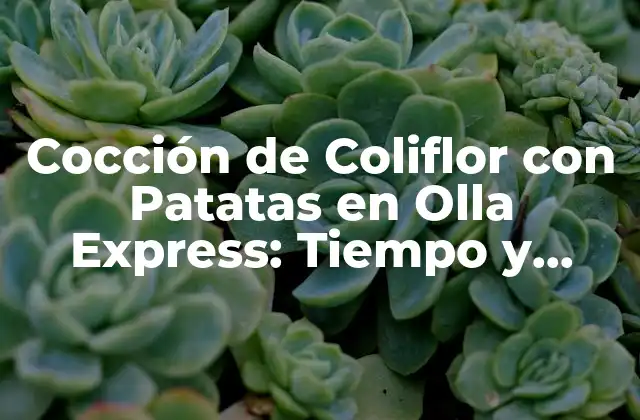 Cocción de Coliflor con Patatas en Olla Express: Tiempo y Consejos