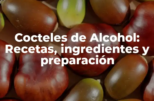 Cocteles de Alcohol: Recetas, Ingredientes y Preparación