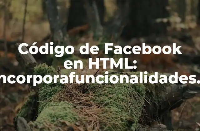 ¿Qué es el código de Facebook en HTML?