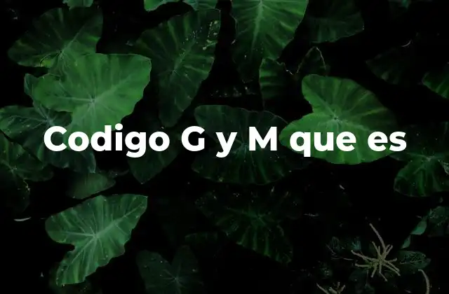Codigo G y M que es 2 Cómo funcionan los códigos G y M en la programación CNC