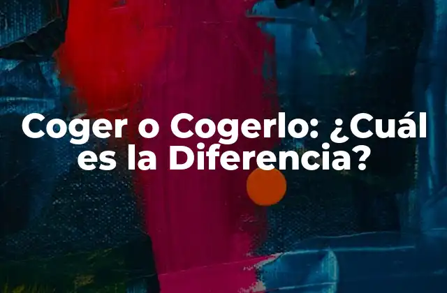 ¿Qué Significa Coger?