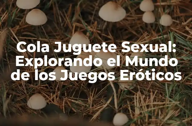 Cola Juguete Sexual: Explorando el Mundo de los Juegos Eróticos