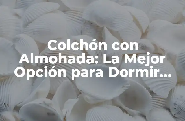 Colchón con Almohada: la Mejor Opción para Dormir Cómodamente