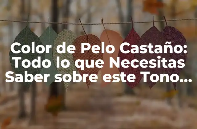 Color de Pelo Castaño: Todo Lo que Necesitas Saber sobre Este Tono de Pelo